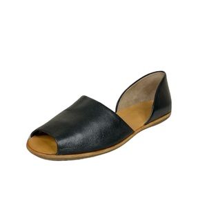 FRANCO SARTO VENEZIA BLACK LEATHER FLATS